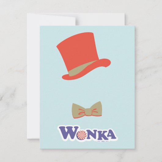Carte De Correspondance Cravate Wonka Top Hat & Bow (Devant)