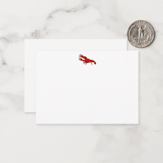 Carte De Correspondance Crawfish (Devant/Arrière en situation)