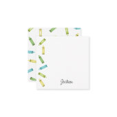 Carte De Correspondance Crayons (Devant/Arrière en situation)