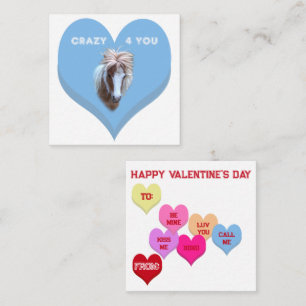 Carte De Correspondance CRAZY 4 YOU Silly Pony Cœurs de Conversation