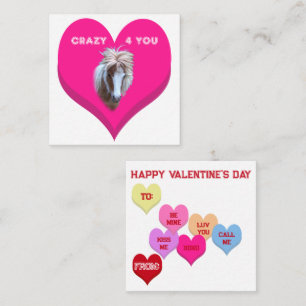 Carte De Correspondance CRAZY 4 YOU Silly Pony Cœurs de Conversation