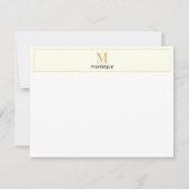 Carte De Correspondance Cream Elegant Serif Personalized Monogram (Devant)