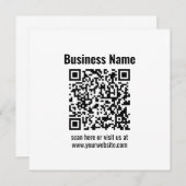 Carte De Correspondance Create Your Own QR Code | Transperant (Devant / Derrière)