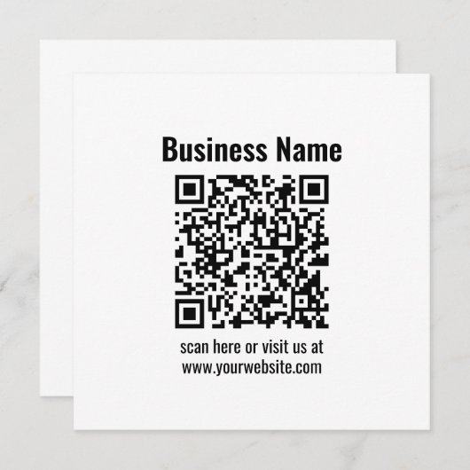 Carte De Correspondance Create Your Own QR Code | Transperant (Devant / Derrière)