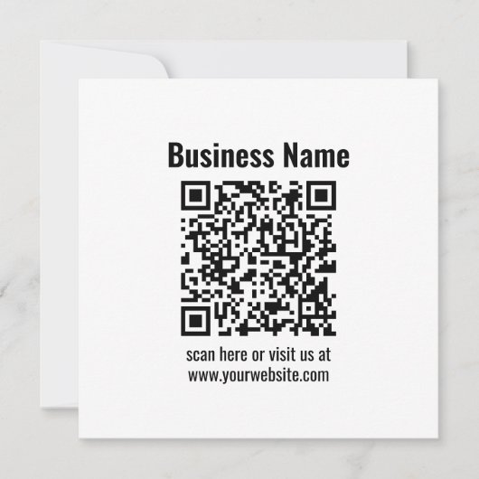 Carte De Correspondance Create Your Own QR Code | Transperant (Devant)