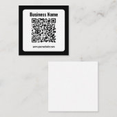 Carte De Correspondance Create Your Own QR Code | Transperant (Devant / Derrière)