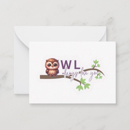 Carte De Correspondance Création de hibou adorable (Devant)