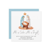 Carte De Correspondance Crèche, Vacances Calmes (Devant/Arrière en situation)