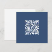 Carte De Correspondance Créer un code QR analysable | Bleu de marine (Devant / Derrière)