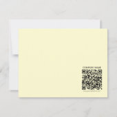 Carte De Correspondance Créer un code QR | Jaune pâle (Devant)