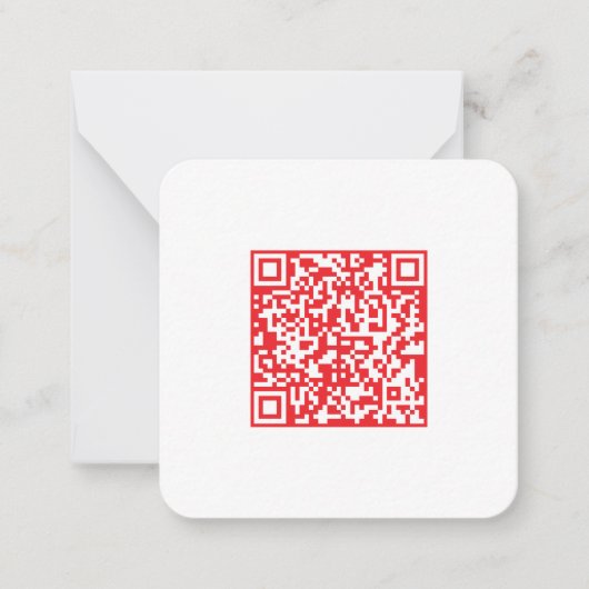 Carte De Correspondance Créer un code QR rouge numérisable (modifiable) (Devant)
