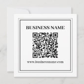 Carte De Correspondance Créer un code QR scannable | Noir & Blanc (Devant)
