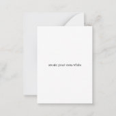 Carte De Correspondance créez votre propre blanc  (Devant)