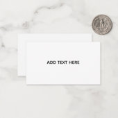 Carte De Correspondance Créez votre propre blanc  (Devant/Arrière en situation)