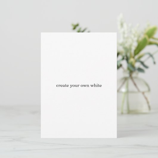 Carte De Correspondance créez votre propre blanc  (Debout devant)