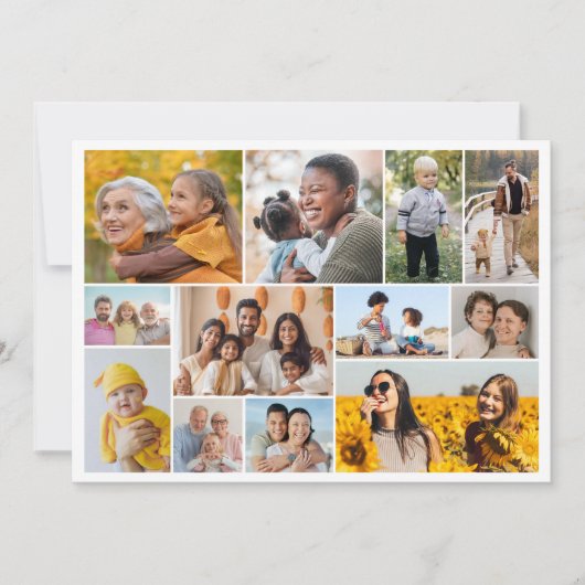 Carte De Correspondance Créez Votre Propre Collage de 12 Photos (Devant)