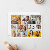 Carte De Correspondance Créez Votre Propre Collage de 12 Photos (Devant/Arrière en situation)