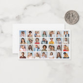 Carte De Correspondance Créez Votre Propre Collage De 28 Photos (Devant/Arrière en situation)