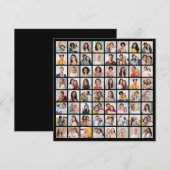 Carte De Correspondance Créez votre propre collage de 64 photos (Devant / Derrière)
