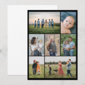 Carte De Correspondance Créez votre propre collage de 7 photos (Devant / Derrière)