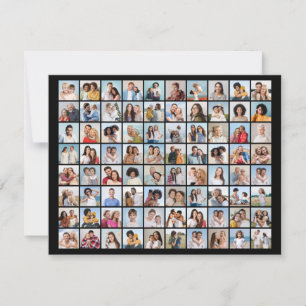 Carte De Correspondance Créez Votre Propre Collage de 80 Photos Éditable e