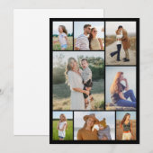 Carte De Correspondance Créez votre propre collage de 8 photos (Devant / Derrière)