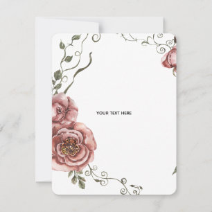 Carte De Correspondance Créez votre propre floral 