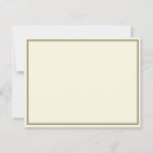 Carte De Correspondance Crème et marron Monogrammé (Dos)