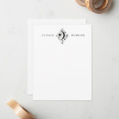Carte De Correspondance Crescent Moon et étoiles (Devant/Arrière en situation)