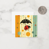 Carte De Correspondance Critère de Whimsical et points de pluie : Ladybug (Devant/Arrière en situation)
