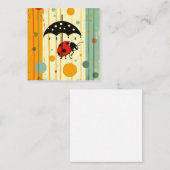 Carte De Correspondance Critère de Whimsical et points de pluie : Ladybug (Devant / Derrière)