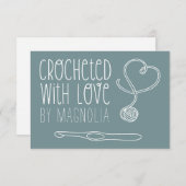 Carte De Correspondance Croché avec amour fait main (Devant / Derrière)