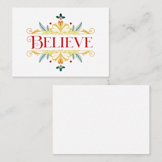 Carte De Correspondance Croire (Devant / Derrière)