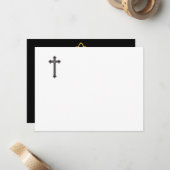 Carte De Correspondance croix chrétienne (Devant/Arrière en situation)