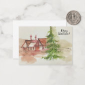 Carte De Correspondance Croquis aquarelle original (Devant/Arrière en situation)