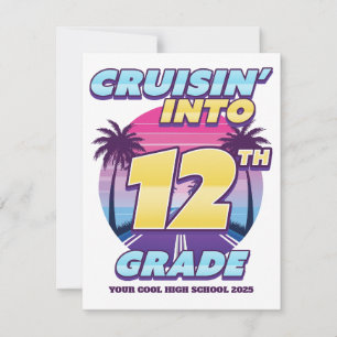 Carte De Correspondance Cruisin’ Retour à l’école 12e année