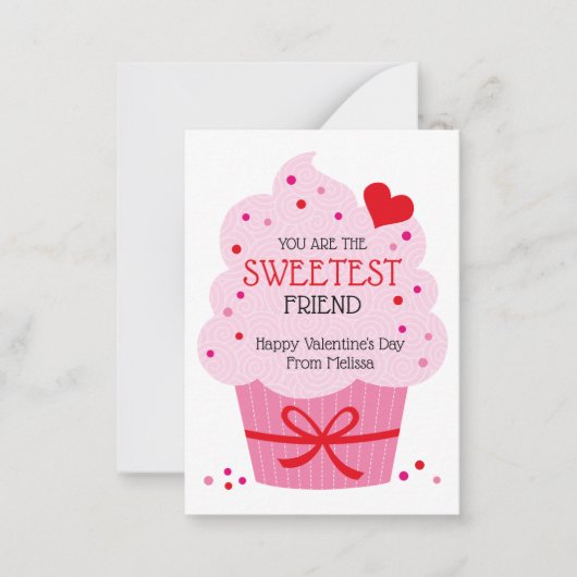 Carte De Correspondance Cupcake Classroom Valentine Cards pour enfants (Devant)