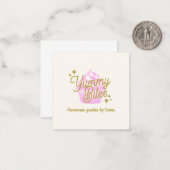 Carte De Correspondance Cupcake rose (Devant/Arrière en situation)