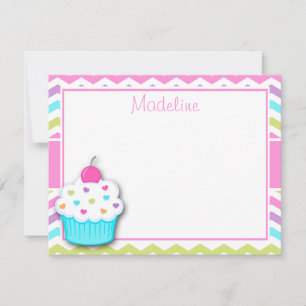 Carte De Correspondance Cupcake Thank You Note, Papeterie Cupcake