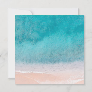 Carte De Correspondance Custom Blue Sea Waves Seaside Beach Sand Blank