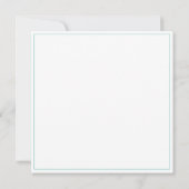 Carte De Correspondance Custom Business Company Logo Teal Square (Dos)