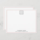 Carte De Correspondance Custom Business Logo Company Name Red Border (Devant / Derrière)