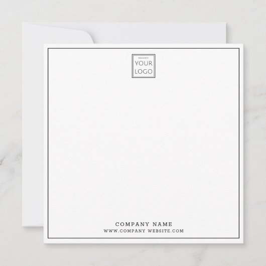 Carte De Correspondance Custom Business Logo Company Name Square (Devant)