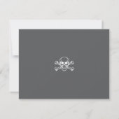 Carte De Correspondance Custom Gothic Stationery Skull & Crossbones (Dos)