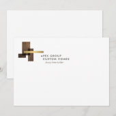 Carte De Correspondance Custom Home Builder Logo Flat Notecard (Devant / Derrière)