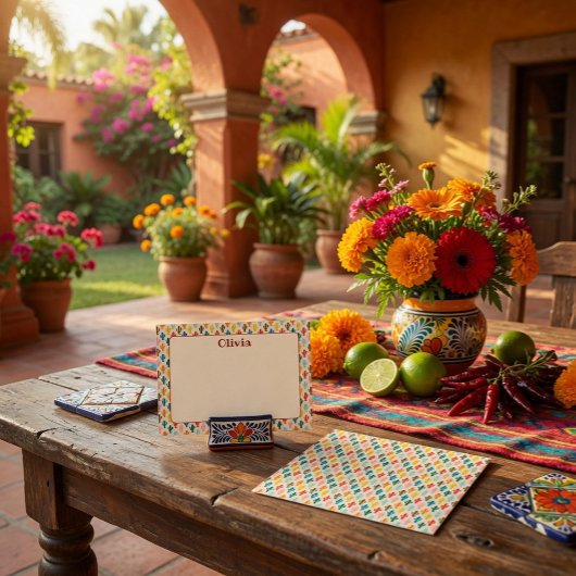 Carte De Correspondance Custom Mexican Cacti Note Card