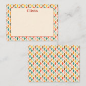 Carte De Correspondance Custom Mexican Cacti Note Card (Devant / Derrière)