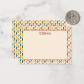 Carte De Correspondance Custom Mexican Cacti Note Card (Devant/Arrière en situation)