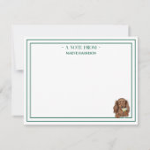 Carte De Correspondance Custom Name Hand Drawn Dachshund Martini Flat (Devant)