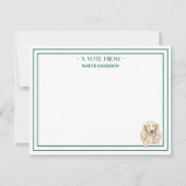Carte De Correspondance Custom Name Hand Drawn Dachshund Reading (Devant)